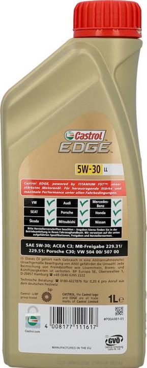 Image du produit Castrol Edge 5W-30 LL (1 l, SAE 5W-30)