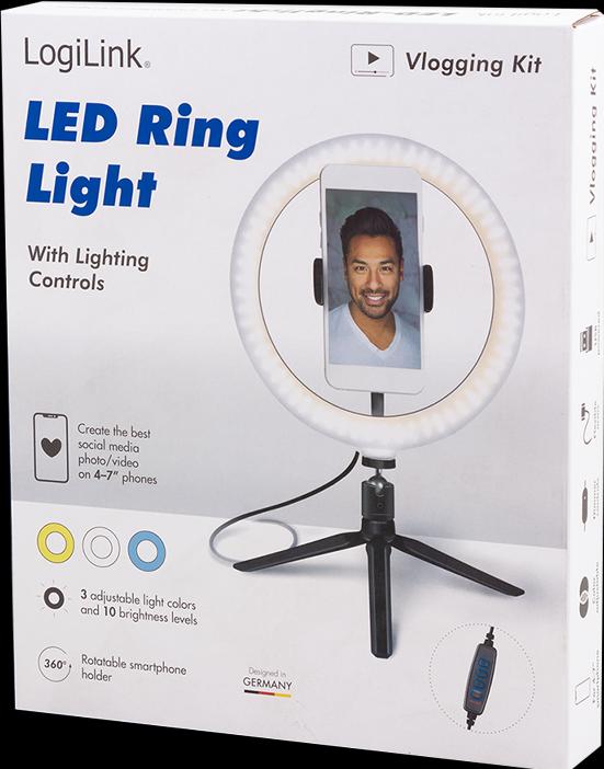 Actual product image LogiLink Smartphone ring light (Ring light)