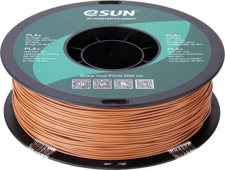 Immagine prodotto eSUN Filamento 3D PLA+ 1,75 mm marrone chiaro da 1 kg (PLA+, 1.75 mm, 1000 g, Marrone)