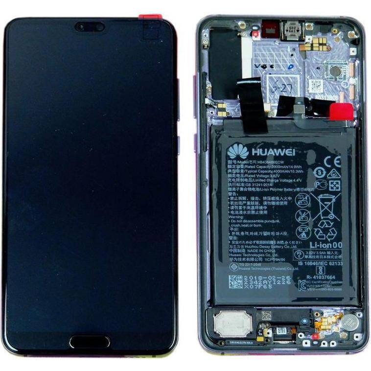 Huawei Front Cover Assembly, L09C (Modul, Huawei P20 Pro), Mobilgerät Ersatzteile, Schwarz