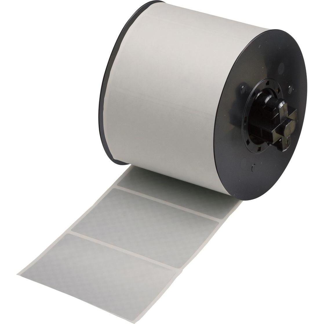 Brady, Etiketten, MNK-THT-19-438, metallisierter Polyester, fälschungssicher, Silber, matt, 76.20 x 50.80 mm