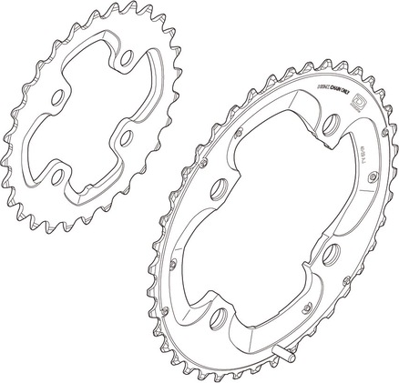 Actual product image Shimano Deore XT FC-M785 chainring AM 10-speed (38)