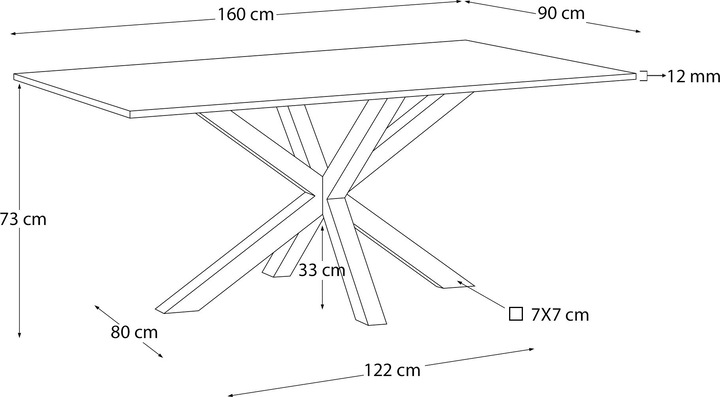 Actual product image Kave Home Arya (90 x 160 x 75 cm)