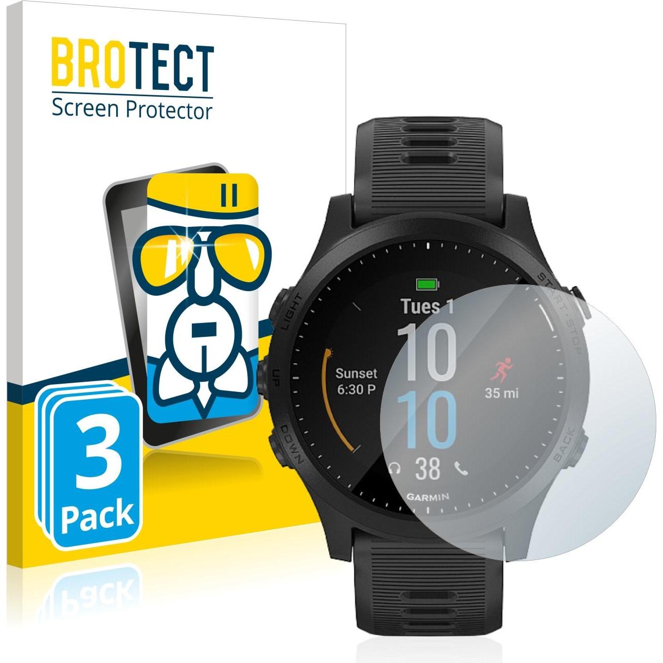 BROTECT AirGlass Panzerglasfolie, Smartwatch Schutzfolie, Transparent