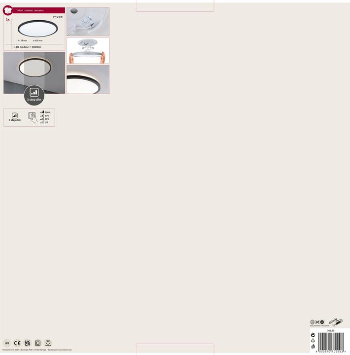 Actual product image Paulmann Atria Shine Backlight 3-Step-Dim (2800 lm)