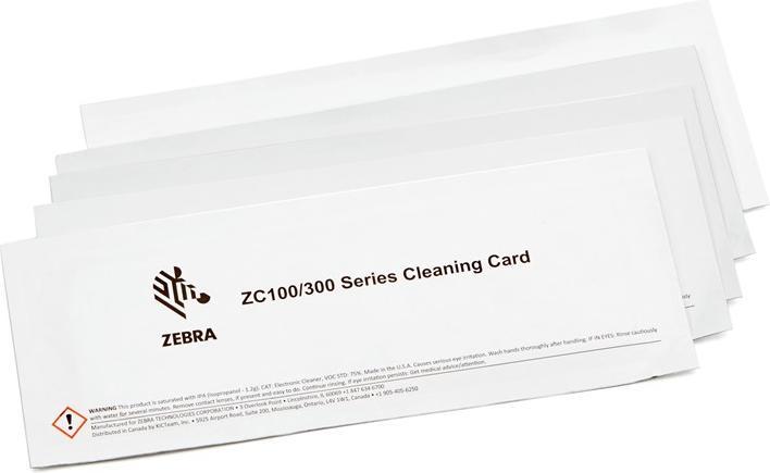 Actual product image Zebra Technologies CLEAN CARD KIT ZC100/300 5000 CLEANING CARD KIT,ZC 100/300,5 CARDS