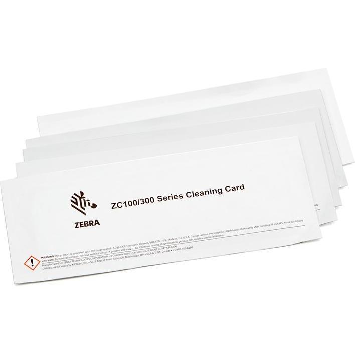 Zebra Tecnologie KIT CARTE DI PULIZIA ZC100/300 5000 KIT CARTE DI PULIZIA,ZC 100/300,5 CARTE, Accessori per stampanti