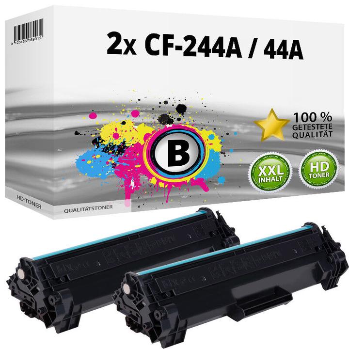 Druckfuxx 2 TONER für HP CF 244a HP-44A LaserJet Pro M15a M15w MFP M28a MFP M28w