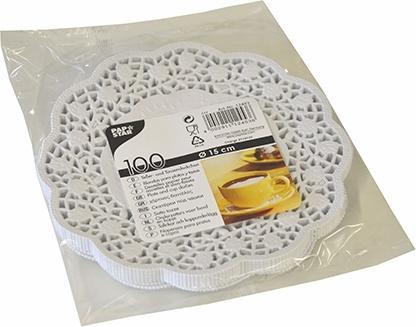 Produktbild Papstar Teller- und Tassendeckchen rundweiss (100 x)