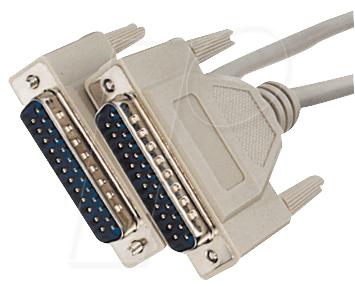 Image du produit Shiverpeaks S-CONN AK 4010 Câble D-SUB, 1:1, 25 pôles, mâle/mâle, 1,8 m (Sous-D 9, 180 cm)