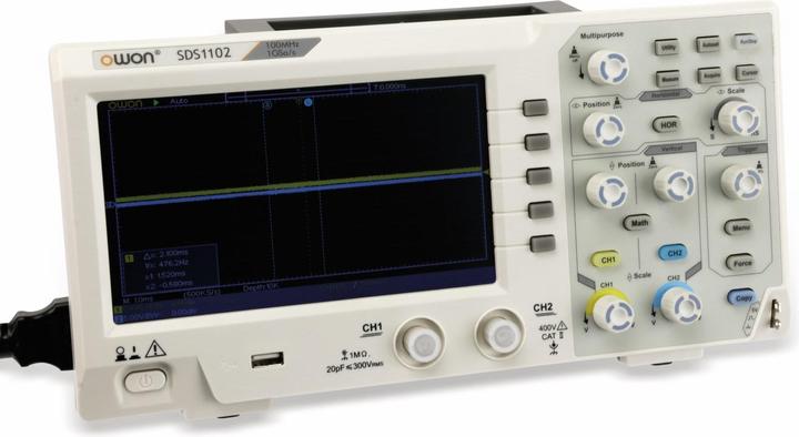 Image du produit Owon Oscilloscope,, SDS1102, 2 canaux 100 MHz, USB