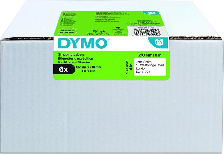 Actual product image Dymo LW shipping labels large pack 6Rl 140pcs/roll (10.20 cm)