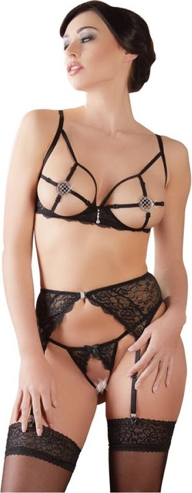 Produktbild Abierta Fina Spitzen Straps Set 3-teilig (XL)