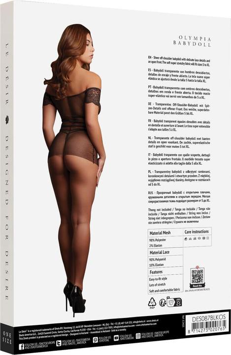 Produktbild Le Désir Olympia - Babydoll - One Size - Black (One Size)