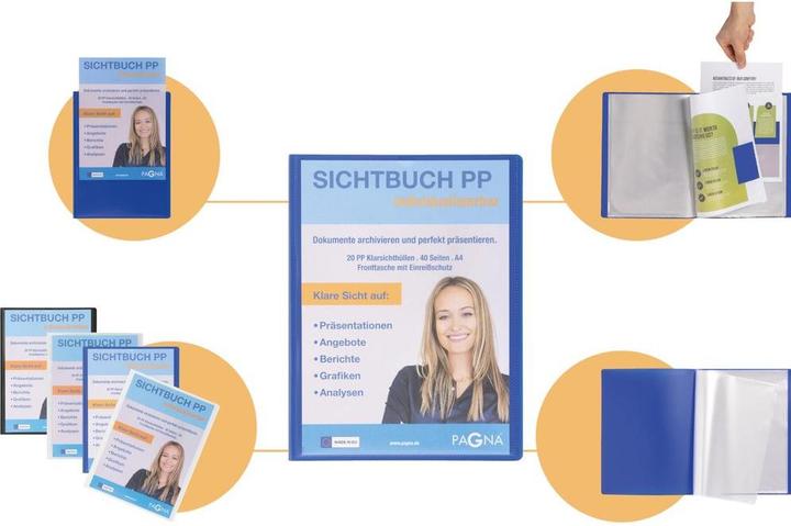 Actual product image Pagna Office Sichtbuch DIN A4, 20 Hüllen weiss (A4, 1x)