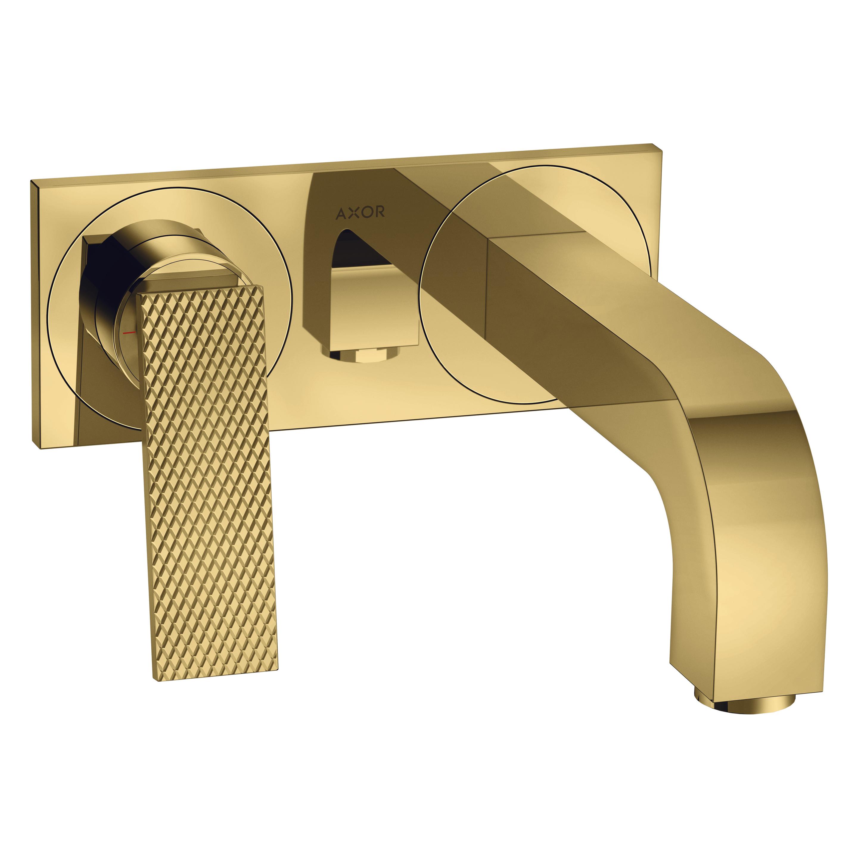 Hansgrohe, Badkamermeubels, Axor Citterio Wastafelmengkraan, Diamantgeslepen, Inbouw, Projectie 220mm, Ontgrendelbaar