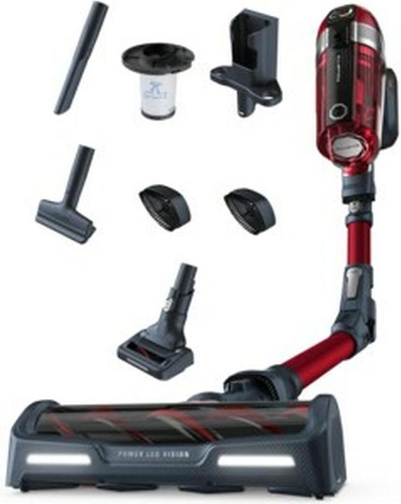 Image du produit Tefal TY9879WO stick vacuum/electric broom Bagless 0.9 L Noir, Rouge