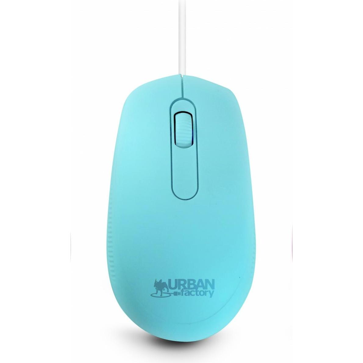 Urban Factory Souris filaire Free (Bleu) (Kabelgebunden), Maus, Blau