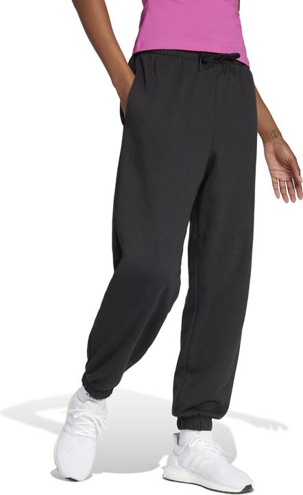 Produktbild adidas Damen Essentials LINEAR French Terry Cuffed Pants, Black/White, XL (XL)