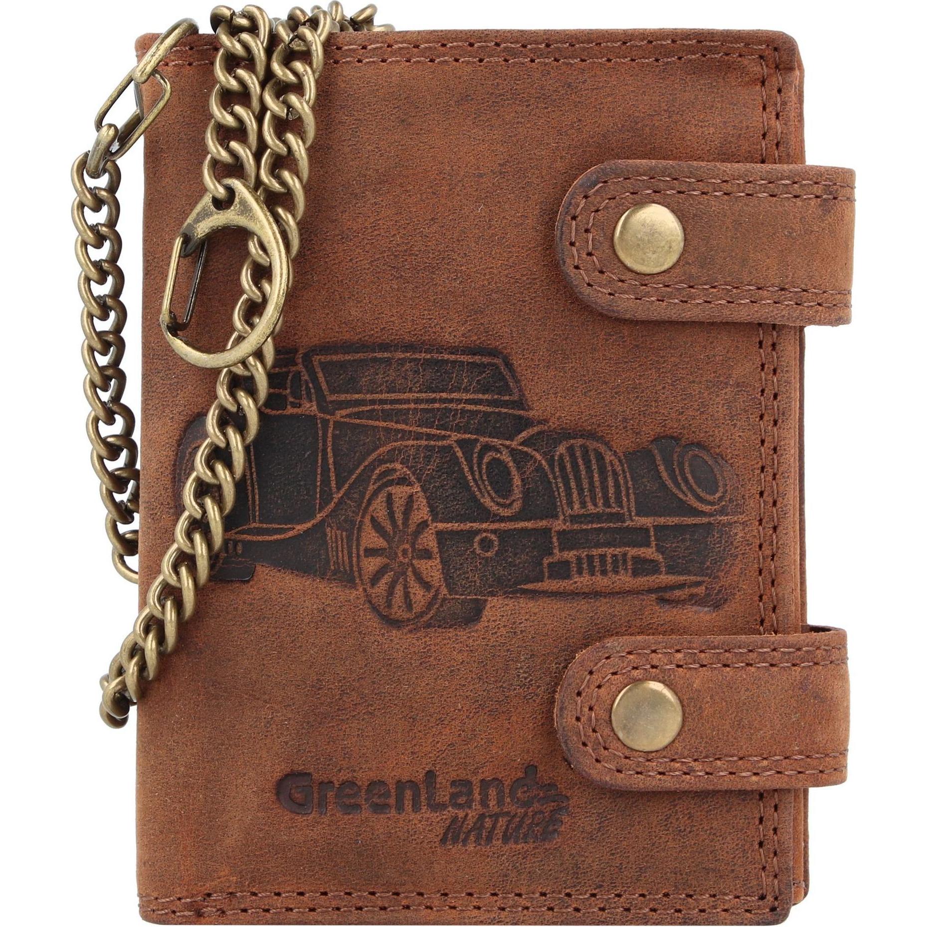 Greenland Nature, Herren, Portemonnaie, Montenegro Geldbörse RFID Leder 9 cm, Mehrfarbig