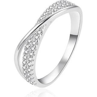 Agato, Serviettenringe + Serviettenhalter, - Elegant silver ring with zircons AGT-R19W - Circuit: 56 mm