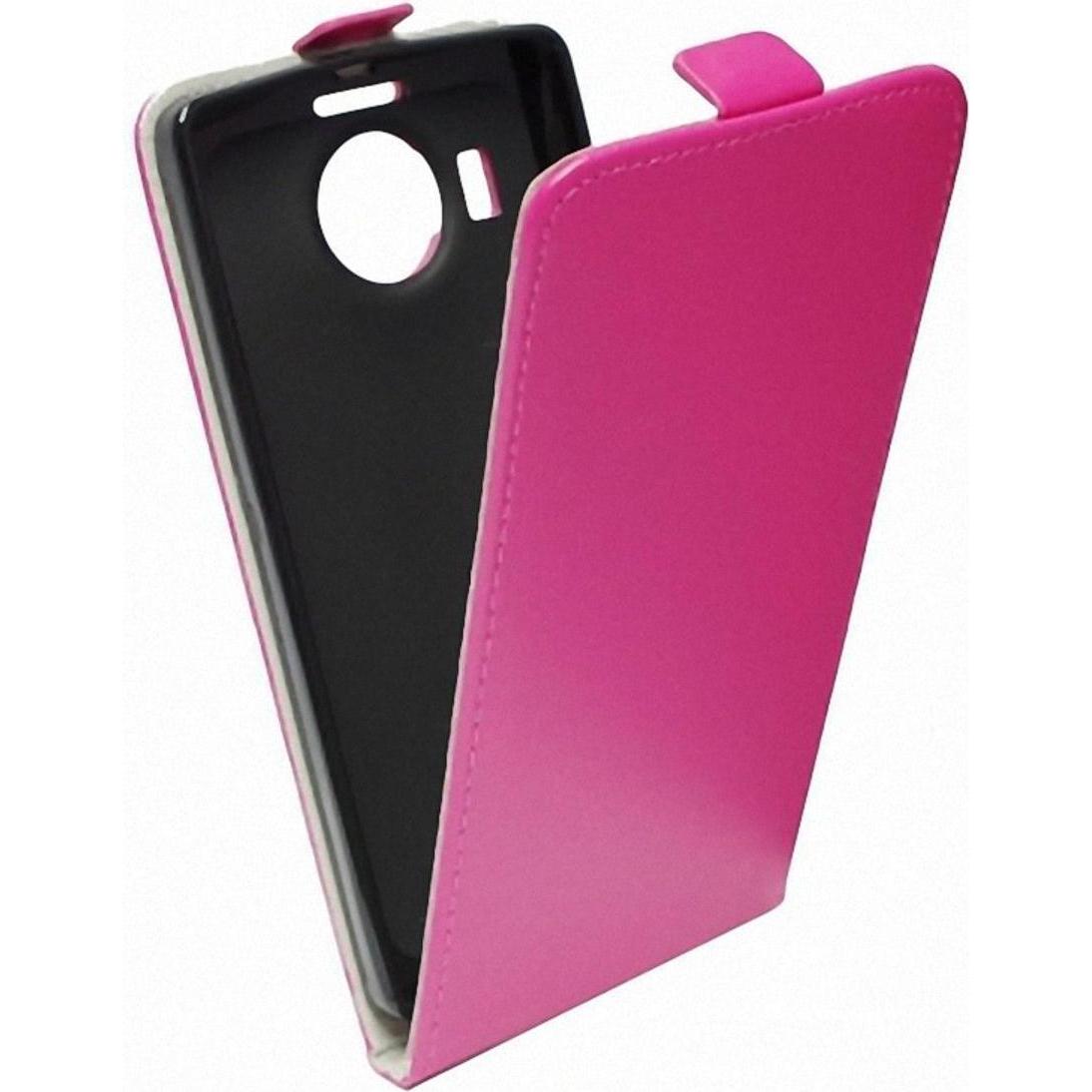 König Design Flip Schutz Handy Hülle Sony Xperia Z5 Compact Pink Leder Imitat Slim Flex Neu (Sony Xperia Z5 Compact), Sm...