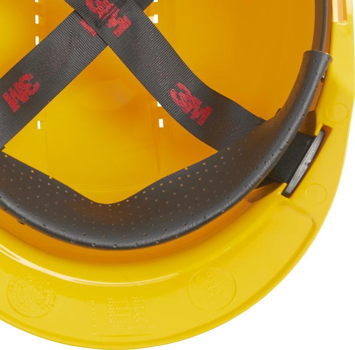 Image du produit 3M Casque de sécurité G3000 ventilé, avec capteur Uvicator™, Pinlock, bandeau de transpiration, jaune. (54 - 62 cm)