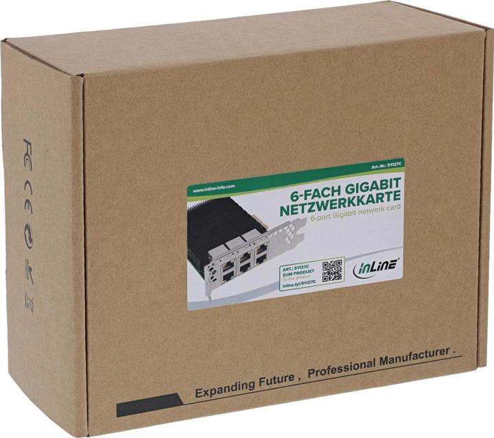 Actual product image InLine 6-fach Gigabit Netzwerkkarte (Mini PCI Express)