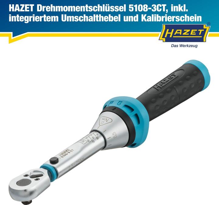 Productafbeelding HAZET Momentsleutel (1/4", 2.50 - 25 Nm)