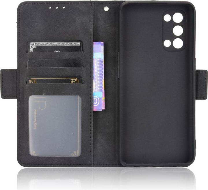 Immagine prodotto Cover-Discount OPPO Find X3 Lite - Custodia con molti slot per carte di credito nero (Oppo Find X3 Lite)