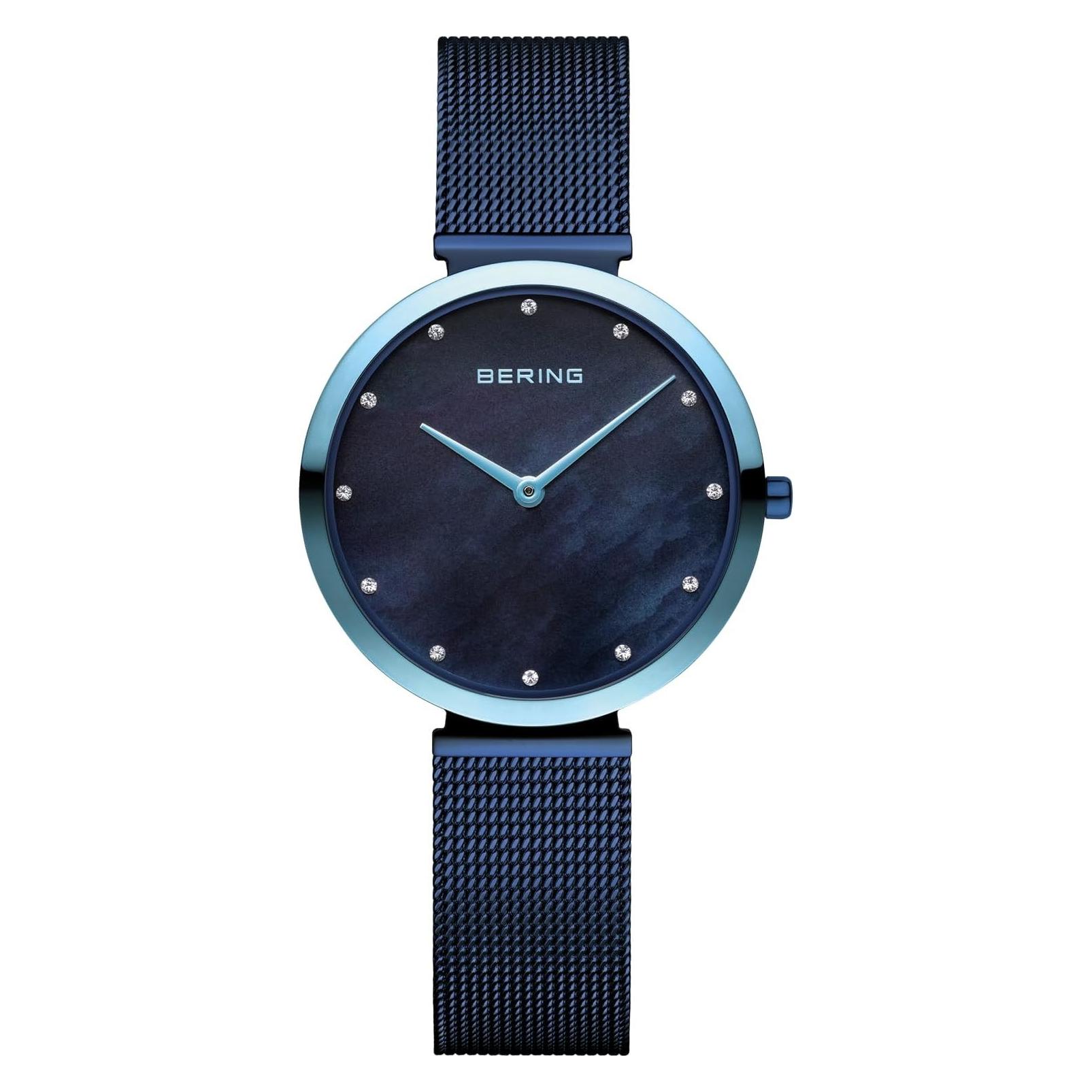 Bering, Armbanduhr, Classic, Blau, (Analoguhr, 32 mm)
