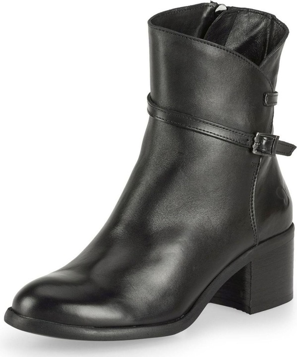 Produktbild Felmini MIRA D947 Eleganter schwarzer Stiefel mit niedrigem Absatz, hergestellt aus weichem Leder. Diese sti (39)