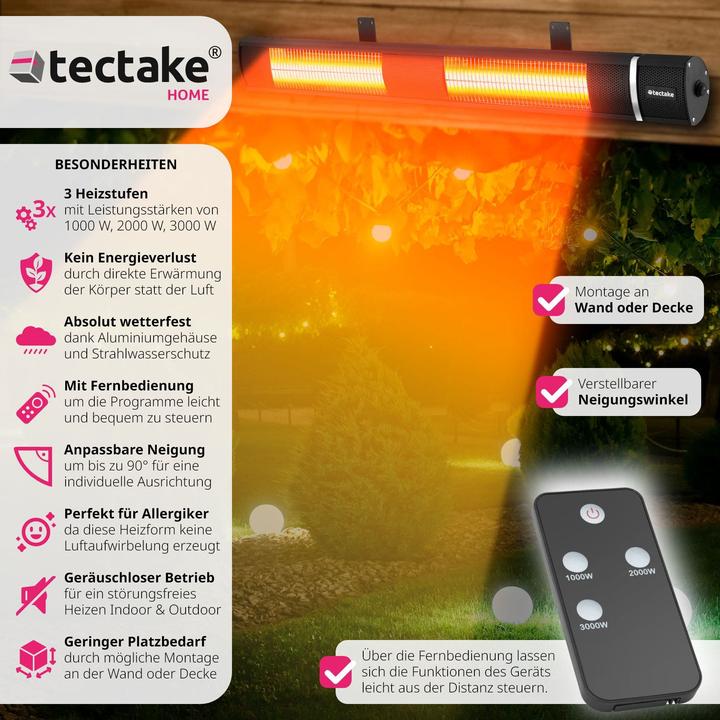Image du produit tectake Radiateurs infrarouges (3000 W)