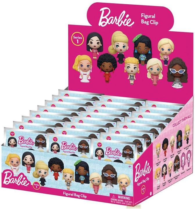 Actual product image Monogram Barbie 3D PVC-Taschenanhänger Serie 1 Display (24)