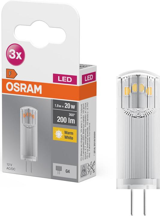 Produktbild Osram Led Base Pin G4 (G4, 1.80 W, 200 lm, 3 x, F)