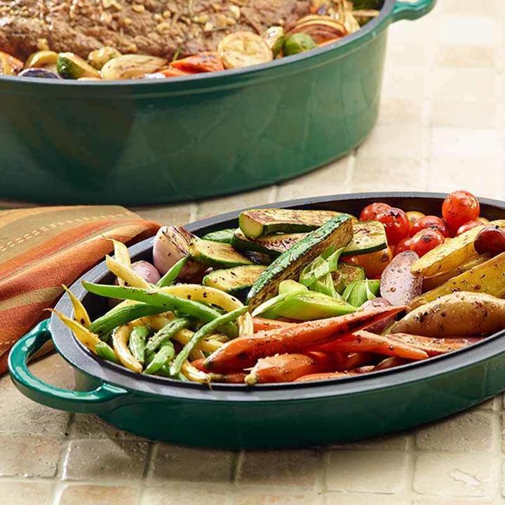 Actual product image Big Green Egg Green Dutch Oven Oval