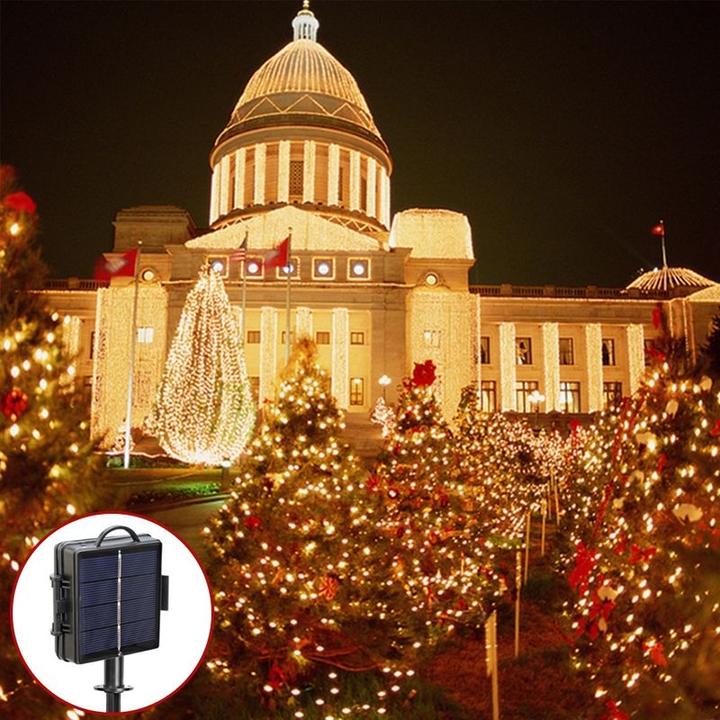 Immagine prodotto Hermex 22 m di luci solari a LED per l'illuminazione del giardino ghirlanda bianco caldo (22 m)