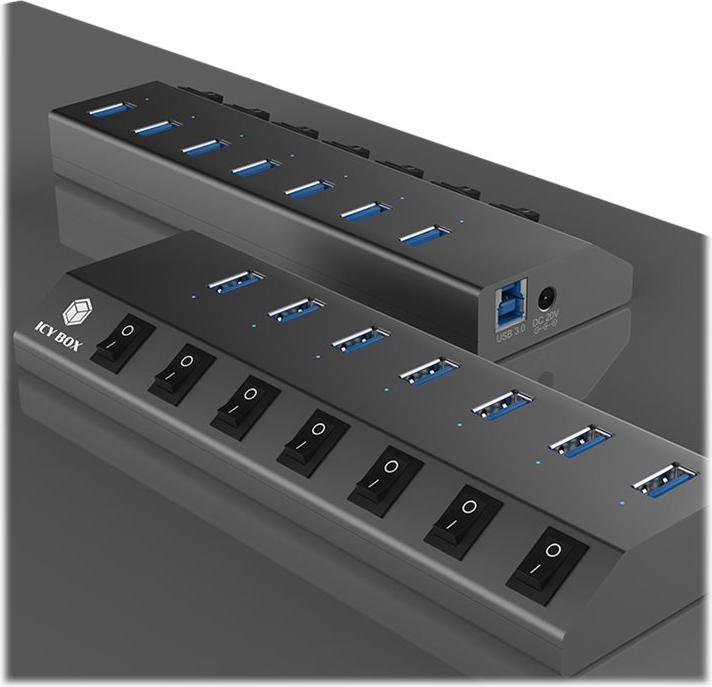 Actual product image RaidSonic IB-HUB1701-C3 (USB-C, 7 Ports)
