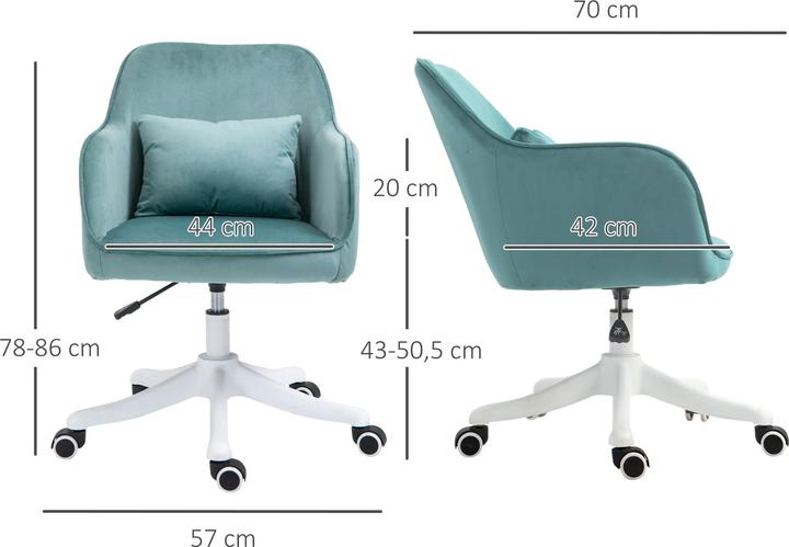 Actual product image Vinsetto Office Chair Height Adjustable with Vibration Function (43 - 52 cm)
