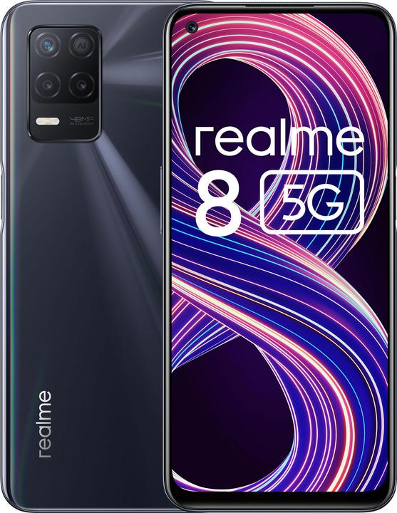 realme 8 5G (128 GB, Supersonic Black, 6.50", Dual SIM + SD, 48 Mpx, 5G)