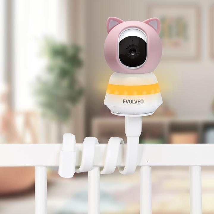 Actual product image Evolveo Baby Monitor LUX- Chytrá 360° videochůvička s nočním viděním, detekcí pláče a pohybu, růžová