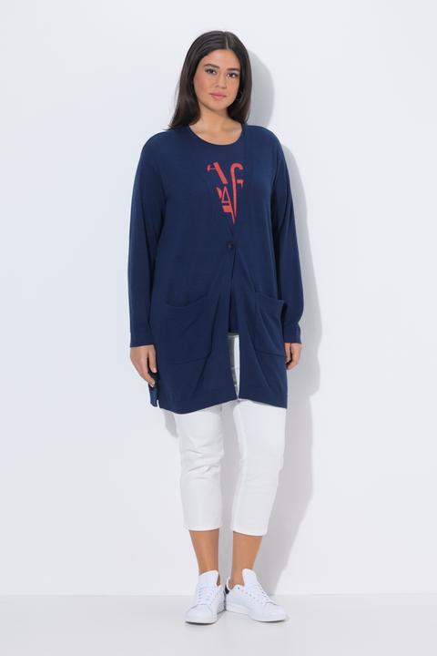 Produktbild Ulla Popken Strickjacke, Knopfverschluss, V-Ausschnitt, Langarm (62)