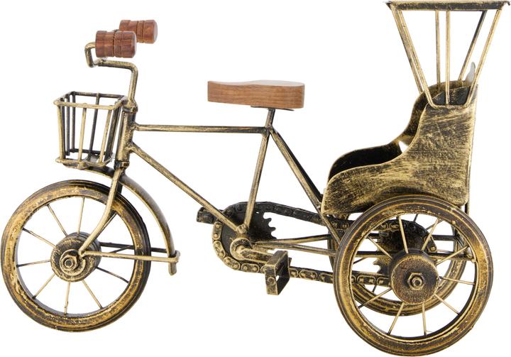 Actual product image Decofinder Bicycle, Antique Gold H: 20 cm