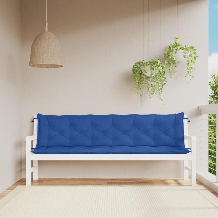 Actual product image VidaXL Garden bench cushions 2 pcs. O x ford fabric (200 x 50 x 7 cm)