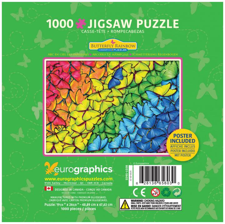 Immagine prodotto Eurographics Scatola di puzzle arcobaleno farfalla (1000 pezzi)