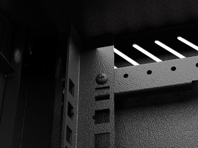 Produktbild Lanberg Szafa Instalacyjna Rack Wisząca 10 4u 300x300 Czarna Drzwi Przeszklone (Flat Pack) (4 HE, 10 Zoll Rack)