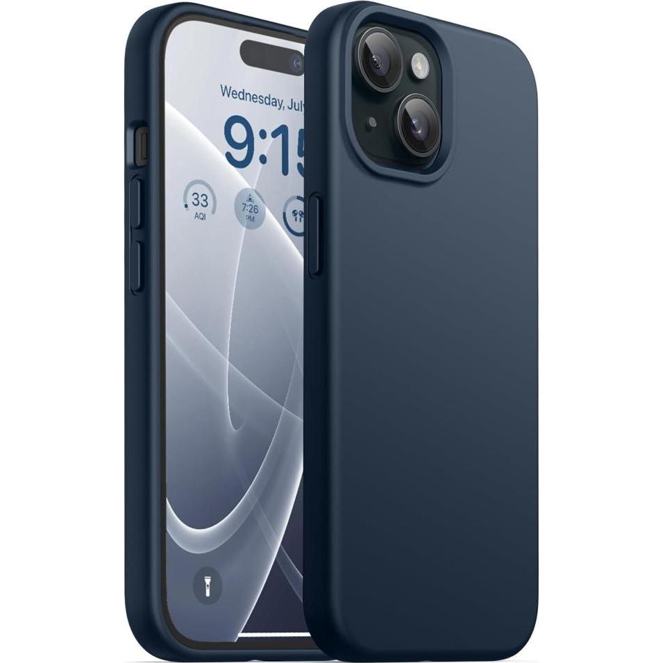Thumbnail - Screenguard Apple iPhone 15 Plus Liquid Silicone Case Hülle (Apple iPhone 15 Plus), Smartphone Hülle, Blau