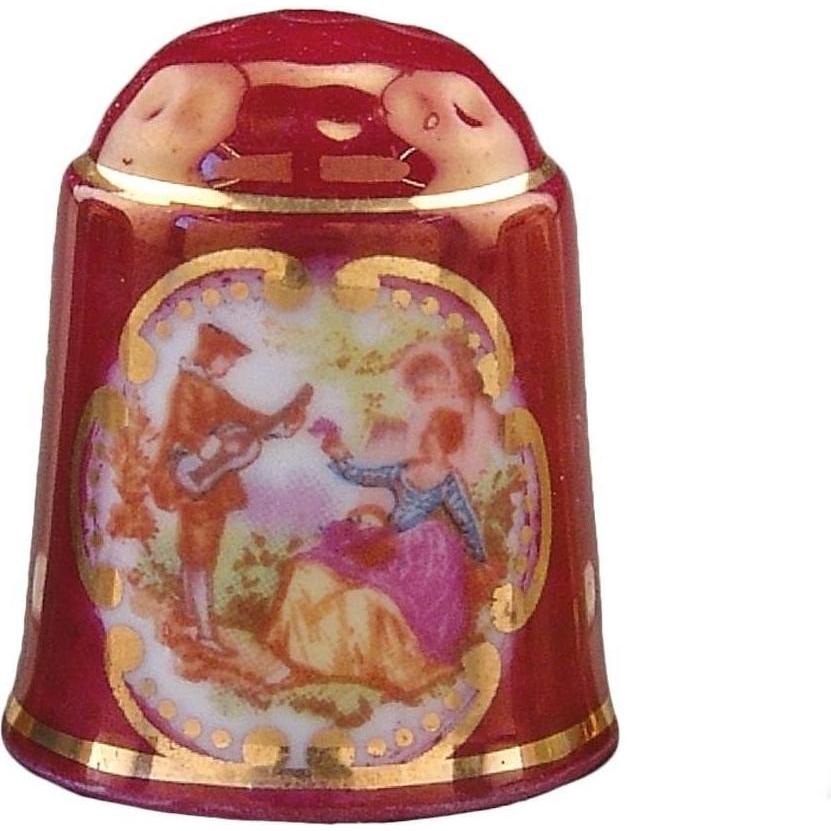 Reutter, Deko Objekt, Fingerhut, Lüster rot