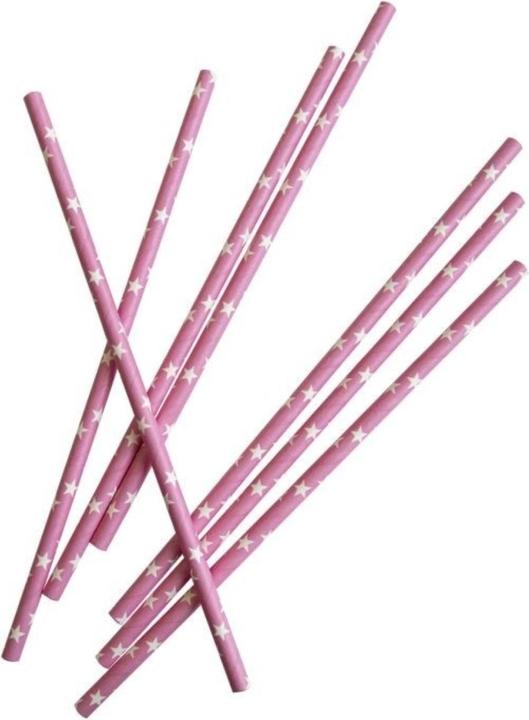 Image du produit Westmark 50 pailles en papier, roses avec étoiles blanches, 19,7 cm,50sb (50 x)