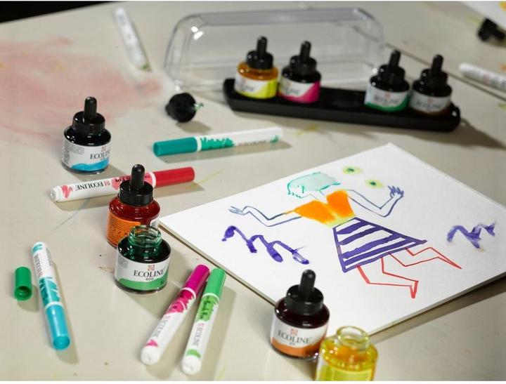Image du produit Talens Peinture opaque Ecoline (Bleu vif, 30 ml)